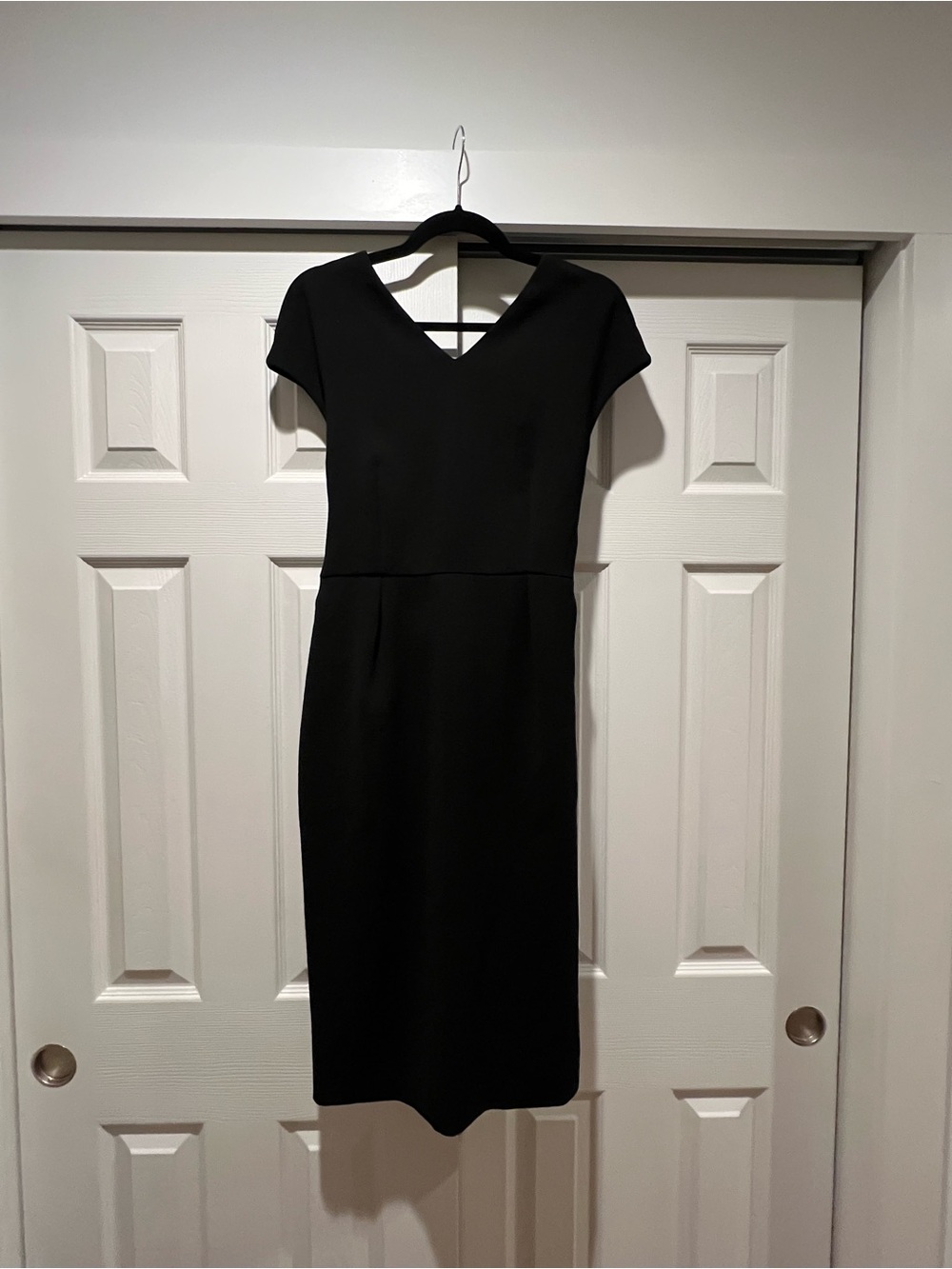 Bottega Veneta Black V-Neck Midi Dress